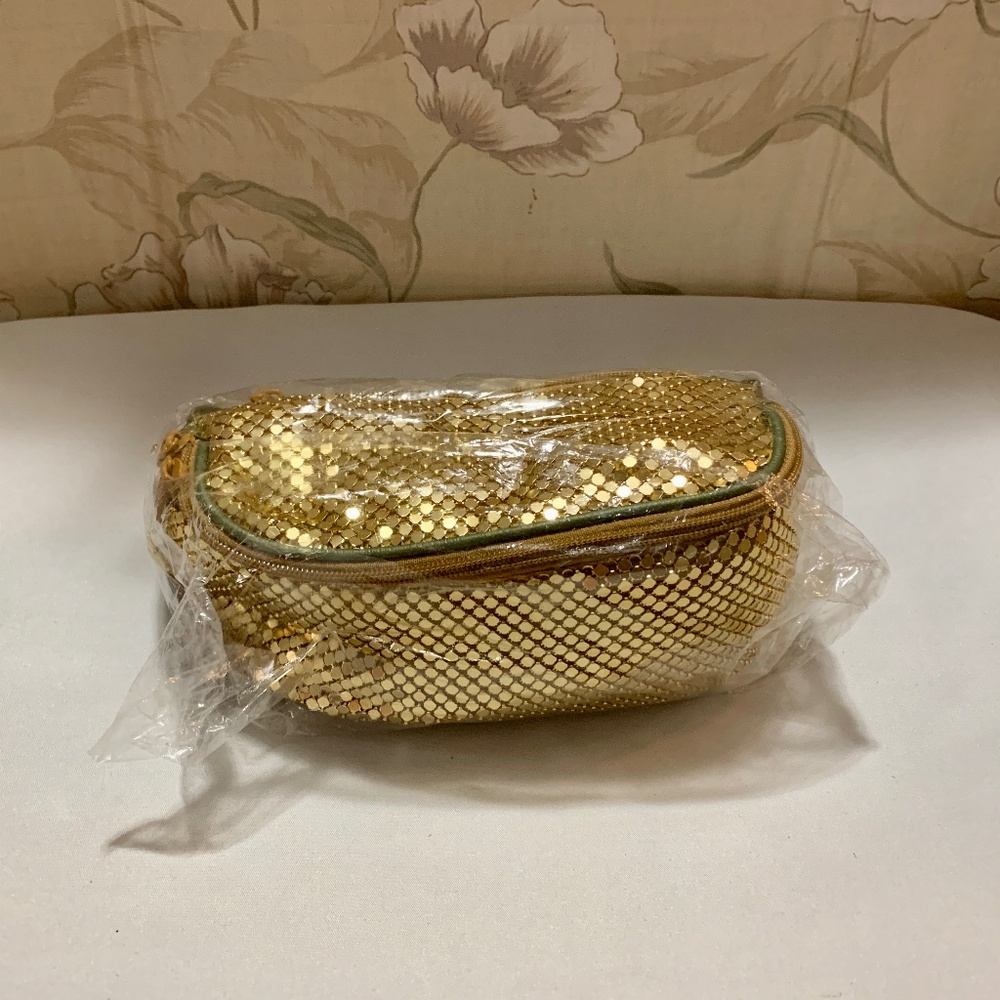 Y & S Gold Disco Chainmail Mesh Waist Hip Fanny Pack 8” x 3.5” x 3.25” - NWT